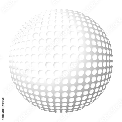 Golf ball isolated over white background