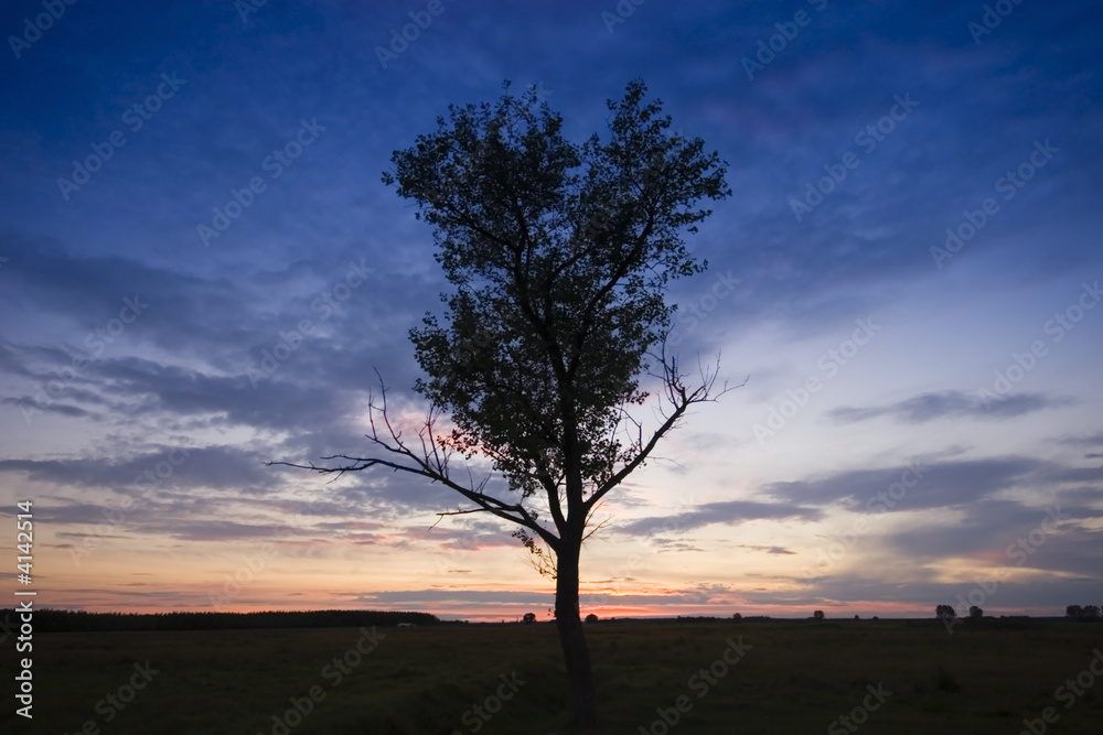 Sunset with rural Sunset with rural