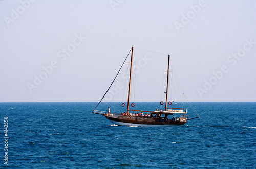 Catamaran in the sea