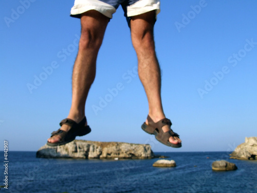 man in the air