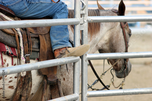 Cowboy Boot on Railing
