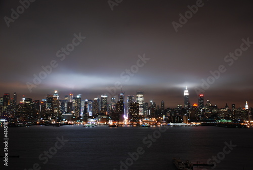 Cloudy Night view of Manhattan #4145107