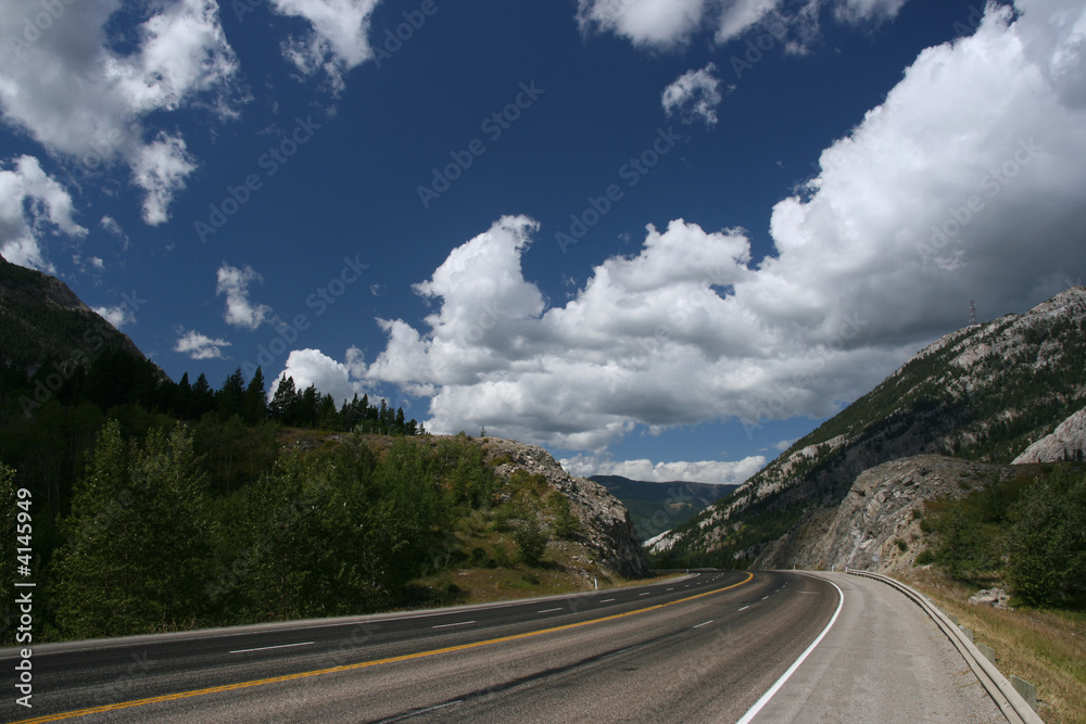 Scenic highway in Canada
