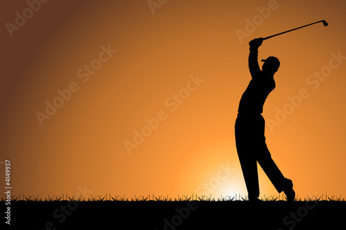 Golfing at Sunset