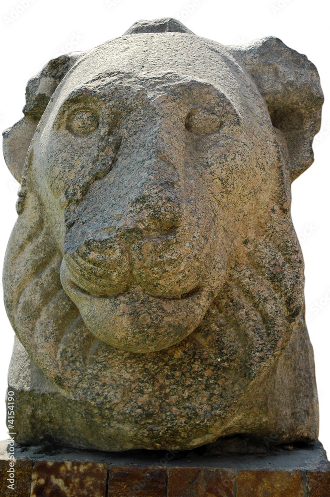 carved lion's head