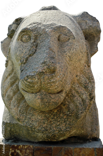 carved lion's head