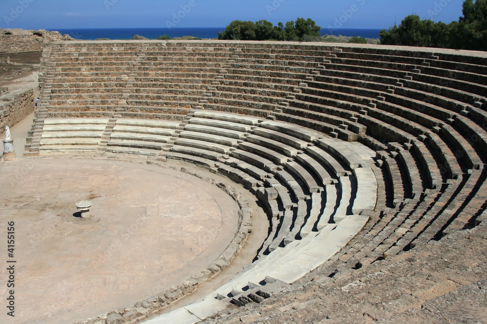 Ruins of ancient theater in Salamis