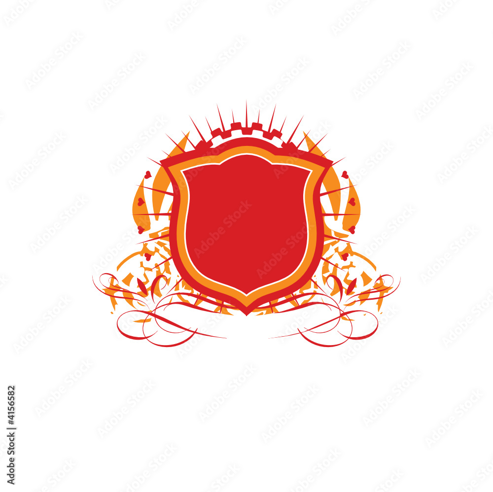 Obraz premium An heraldic shield or badge