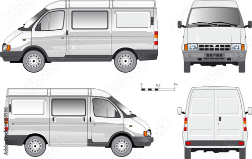 Vector Delivery Small Truck