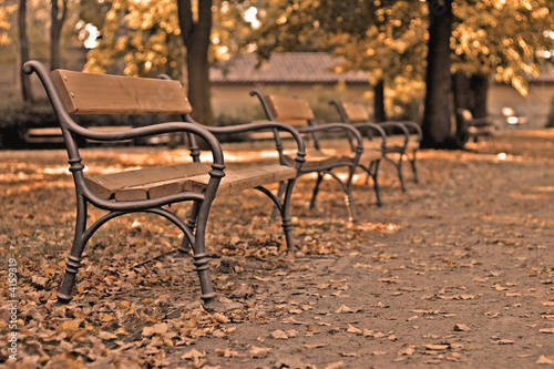 autumn benches © Nataliya Hora