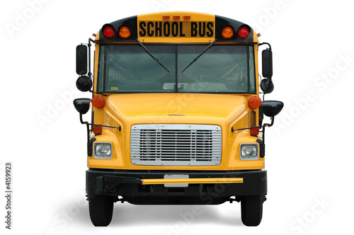 Front view of school bus