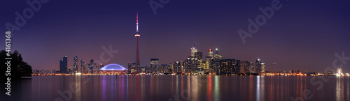 Toronto skyline at dusk (8:10 at night)