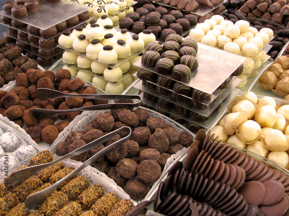 Naklejka premium Belgijskie czekoladki / Belgijska czekolada