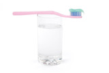 toothbrush and water