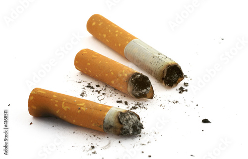 three cigarette butts