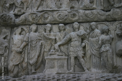 Thessaloniki Greece Ancient Arch Carvings