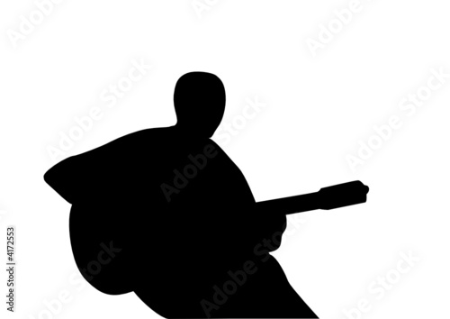 Guitariste et silhouette