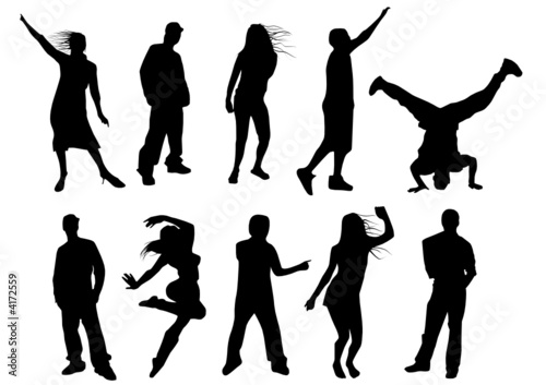 Silhouettes de danseurs