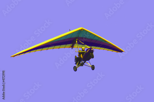 pilot of hang-glider in the air photo