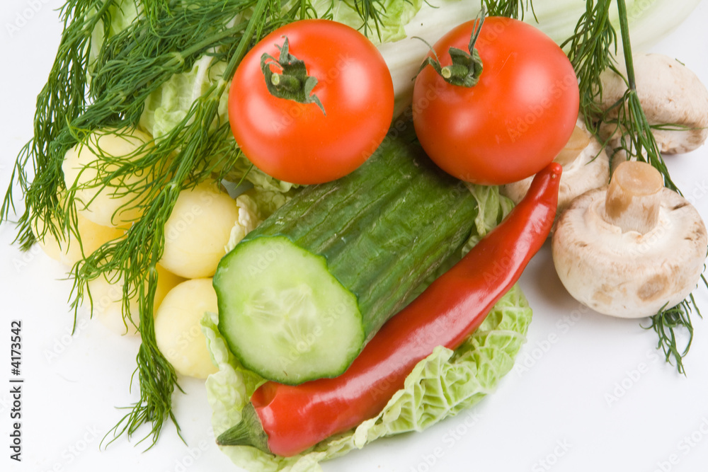 Set of different vegetables Set of different vegetables