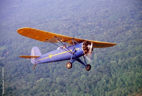Vintage Airplane banking