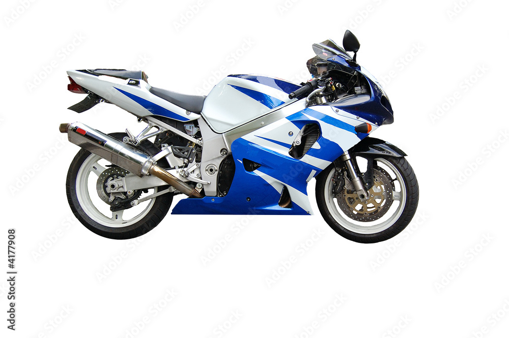 Motorbike blue white