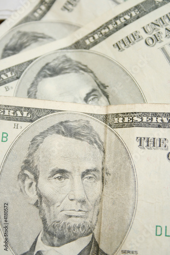 Five dollar bills