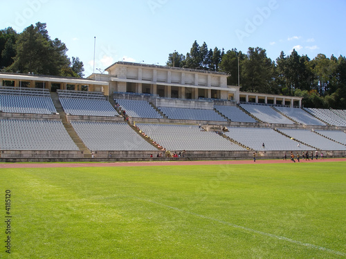 Empty soccer stadium