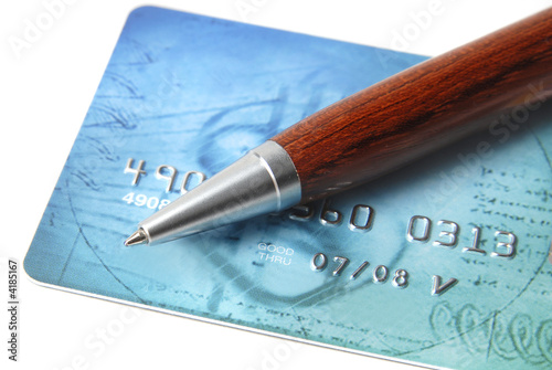credit card with pen