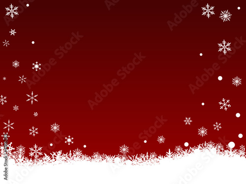 Snowflakes on red