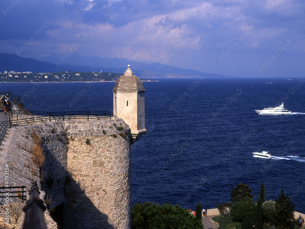 Mediterranean Sea and Riviera coast from Monaco