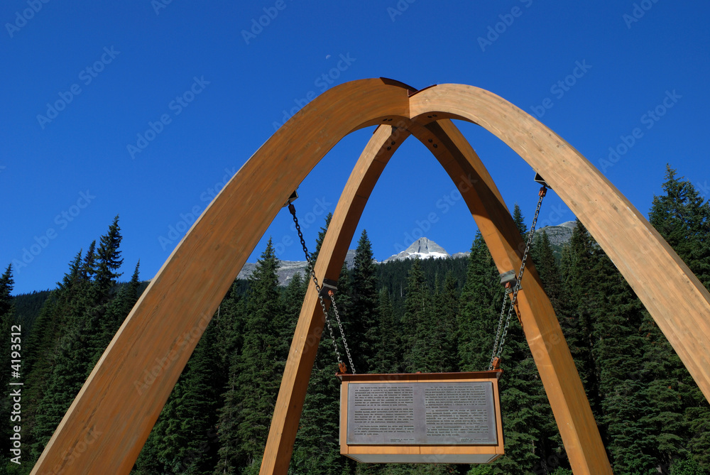 Arch and mountain, rogers pass, british Columbia Arch and mountain, rogers pass, british Columbia
