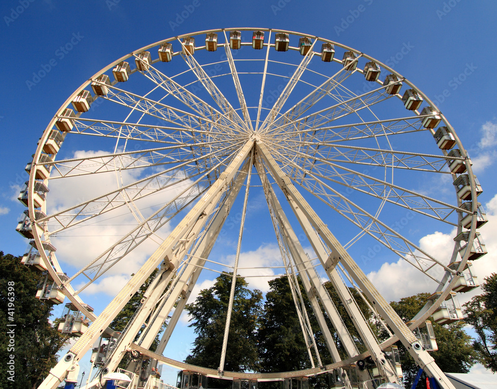 Ferris Wheel against a Blue Summer Sky