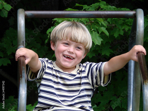 Boy Smiling at Playground