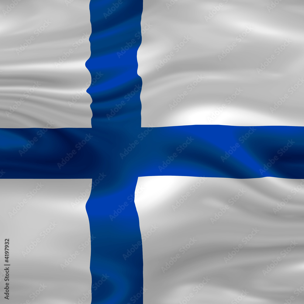Naklejka premium Flag - Finlandia