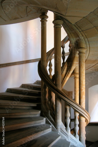 The stone circular stair