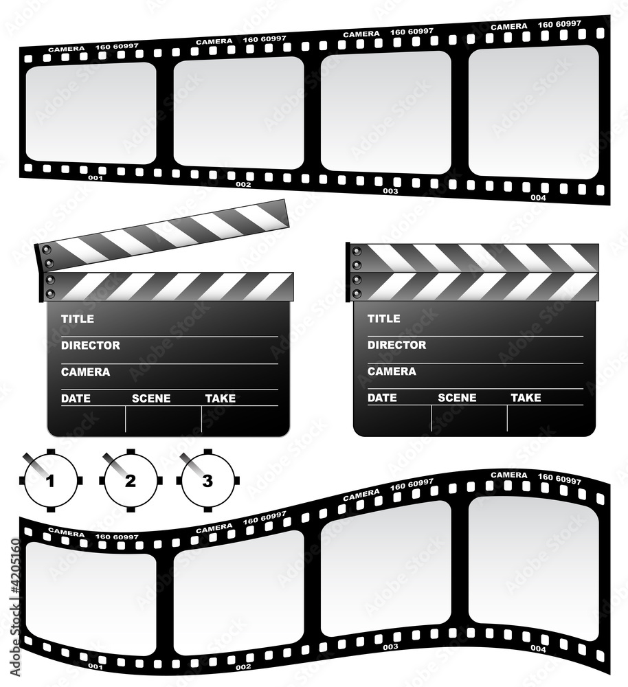 Obraz premium Clapboard and film