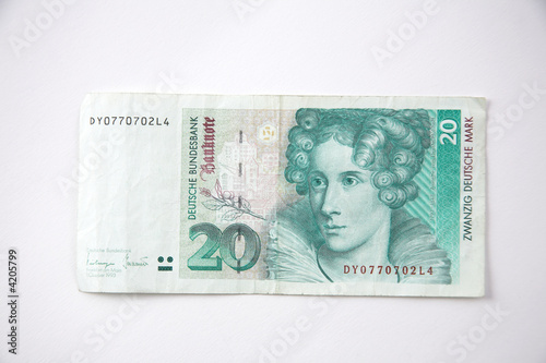 20 D-Mark, Vorderseite