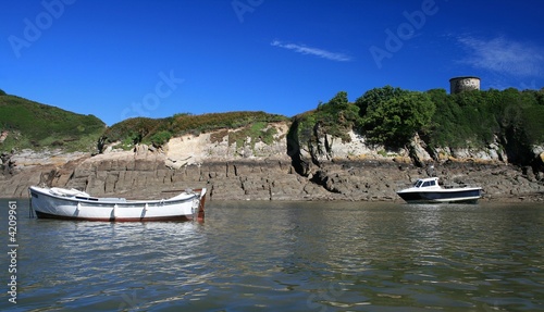 Two boats in a bay photo