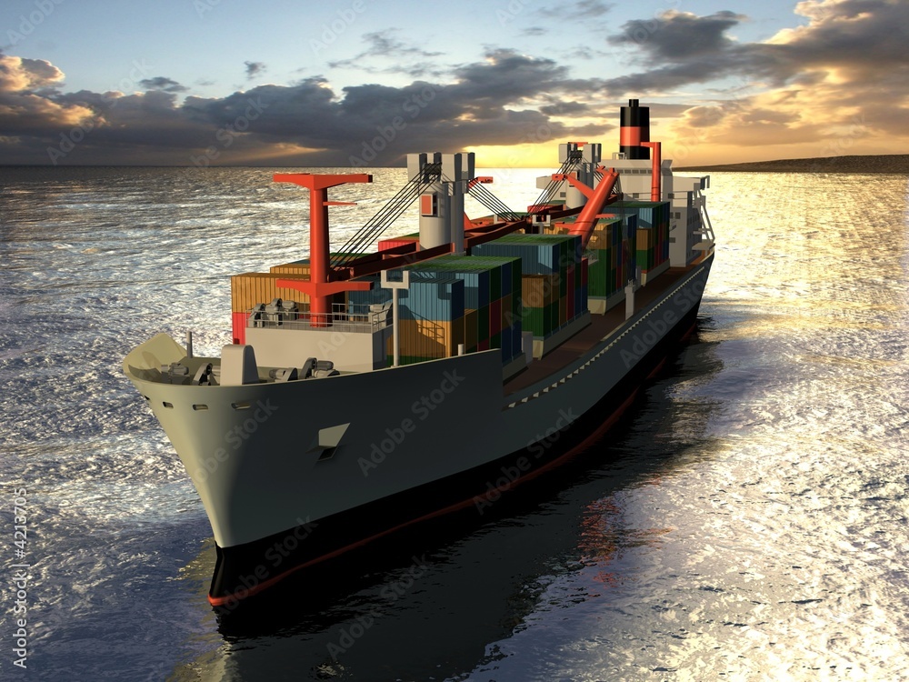 cargo freighter Stock Illustration | Adobe Stock