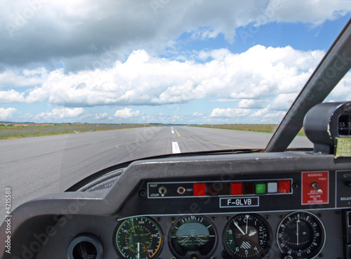 Runway and cockpit