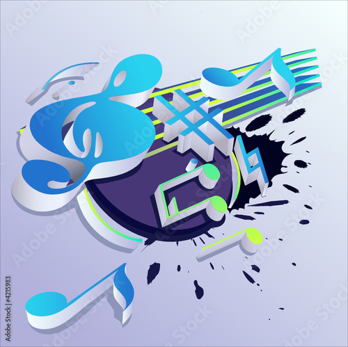 music blue (vector)
