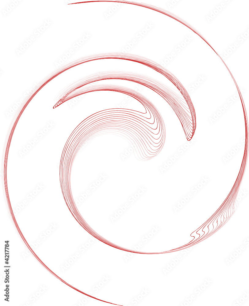 Spirale aus Wellen und Linien