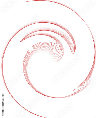 Spirale aus Wellen und Linien