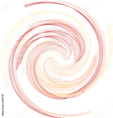 abstrakte Spirale aus Wellen und Linien