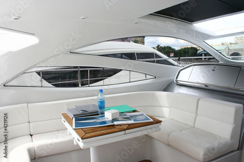 Interior of the yacht