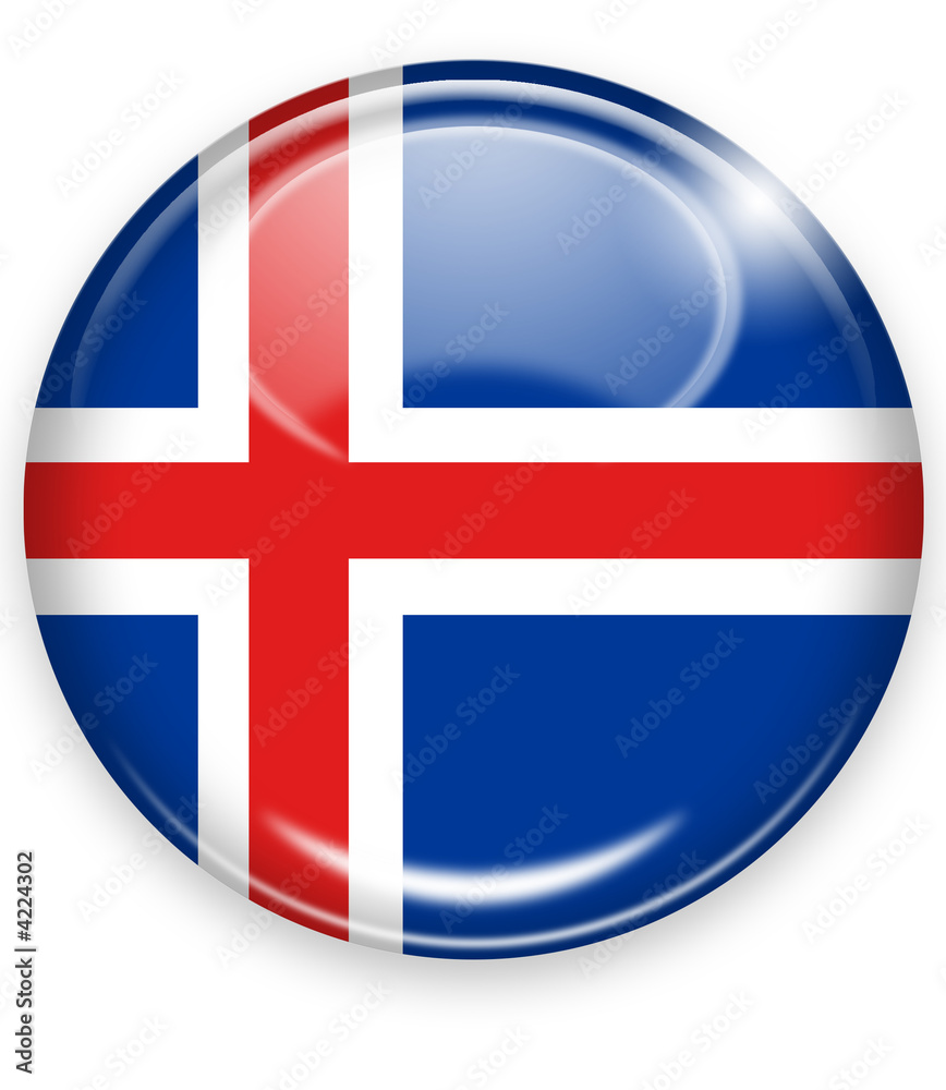Island button flagge Island button flagge