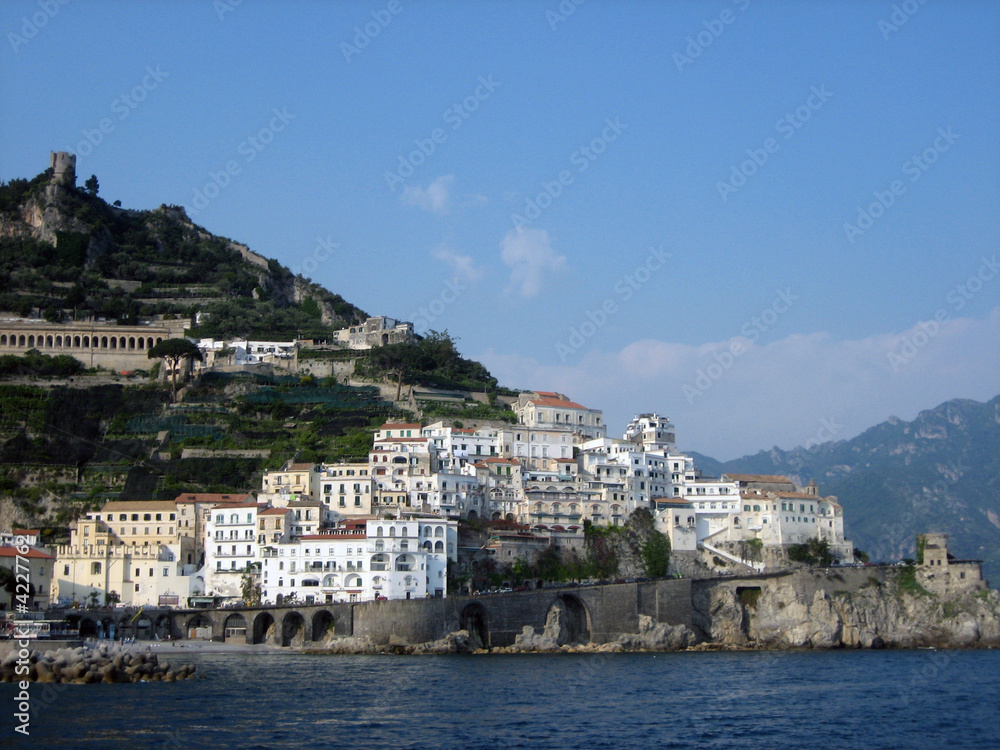 View of Amalfi Town from Ocean