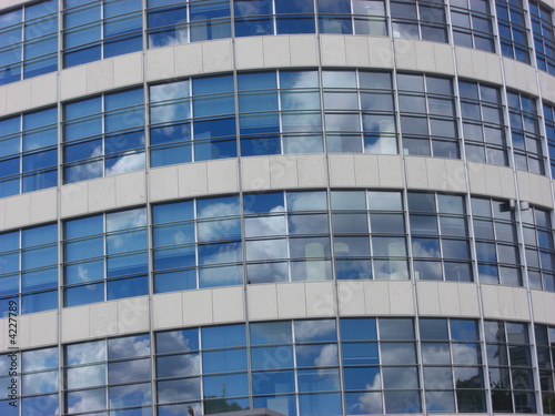 Modern building with windows and reflections