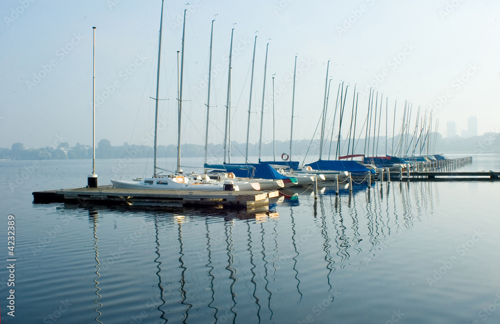 Fototapeta premium Morgens an der Alster